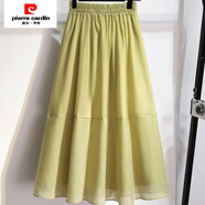 皮爾卡丹（pierre cardin）法式小香風(fēng)連衣裙女夏季2025新款高腰顯瘦兩件套搭配減齡套裝裙 綠色裙子(單件) L 105-115斤