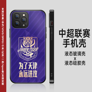 中超聯(lián)賽 上海 廣州 大連手機殼蘋(píng)果13/15華為安卓定制中國隊足球 天津 津門(mén)虎4【聯(lián)系客服備注機型 經(jīng)典黑玻璃殼 下單備注手機型號