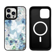 惠姿達(dá)CASETi聯(lián)名水彩藍(lán)色蝴蝶花園磁吸MagSafe適用iPhone15ProMax手機(jī) mg4水彩蝴蝶正版銀鏡MagSaf iPhone15