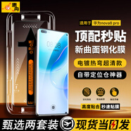 惠舟【秒貼2片裝】華為手機鋼化膜防窺無塵倉全屏保護膜適用 華為nova8pro丨曲面屏 電鍍超清款丨2套裝