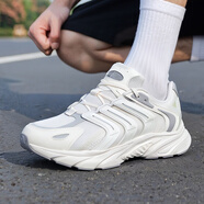 阿迪達斯 （adidas）清風(fēng)跑鞋男鞋 2025夏季新款透氣網(wǎng)面運動鞋緩震耐磨休閑跑步鞋 【清風(fēng)鞋 透氣】 白色/灰色 41 碼/內(nèi)長255mm