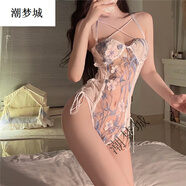 潮夢(mèng)城七夕戰袍液體旗袍短裙異形連衣裙很短的裙包臀極限戰袍妖嬈衣服 白色連體衣 均碼