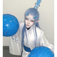 玩家小將敖丙cos服全套哪吒cos服魔童周邊cosplay服全套表演兒童成人古裝 敖丙五件套+發(fā)冠+龍角+耳朵+紋身貼 兒童身高：130