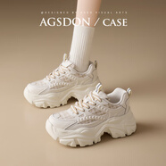 奧古獅登（Agsdon）老爹鞋女秋季ins潮麥穗百搭鞋子女厚底增高運(yùn)動(dòng)鞋 231151 香風(fēng) 37