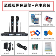 若騰高保真防嘯叫一拖二U段無(wú)線(xiàn)話(huà)筒卡拉ok家用K歌麥克風(fēng)收音動(dòng)圈 版黑色話(huà)筒+充電套裝
