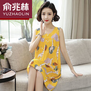 俞兆林【品牌嚴(yán)選】莫代爾涼爽速干透氣好睡眠中老年棉綢睡裙媽媽連衣裙夏季睡裙媽媽綿綢睡衣中長(zhǎng)款連衣裙 Q02款5號(hào)色>韓版遮肚子2021薄款肥婆潮 4XL 建議160-180斤>夏天薄款女裝