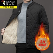 啄木鳥(niǎo)（TUCANO）外套男小棉衣加厚襖子爸爸裝棉服秋冬季羽內膽絨服男保暖衣服男裝 T01黑色 L 約100-120斤