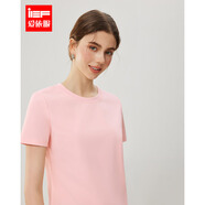 IEF/愛(ài)依服【DNA系列】2025夏季新款韓版簡(jiǎn)約女裝基礎款百搭T恤 粉 S