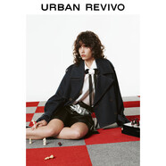 UR2025春季新款女裝復古休閑水洗風(fēng)衣領(lǐng)牛仔外套UWG850042