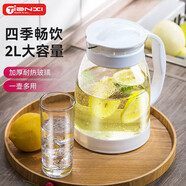 天喜（TIANXI）涼水壺玻璃杯冷水壺家用泡茶壺耐熱大容量果汁壺2000ml節(jié)日禮物