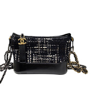 【二手95新】Chanel香奈兒Gabrielle限量小號流浪包女士單肩斜挎包 奢侈品箱包 95新黑色