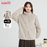 班尼路（Baleno）搖粒絨立領(lǐng)開(kāi)衫外套女2025年春秋季雙面抓絨加厚毛絨保暖內(nèi)膽上衣