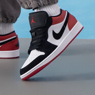 耐克（NIKE）Air Jordan 1 Low 新款AJ1男子影子灰耐磨潮流低幫復古運動(dòng)籃球鞋 IB8971-106/黑白紅 45