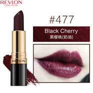 露華濃（Revlon）麗采保濕滋潤(rùn)唇膏女士啞光黑管口紅女士不掉色美妝化妝品女彩妝 477#黑櫻桃（奶油質(zhì)地）