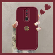 布隆斯 OPPOA9X手機殼PCAM10保護套 A9山茶花款軟硅膠PCAT10全包防摔皮腕帶手繩殼 天眼階梯-紅色貼花