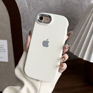 葉余感蘋(píng)果6p手機殼6sp/xs/6s硅膠軟金屬護鏡保護套7p/xs/11/12/x 橢圓電鍍米白色+logo 蘋(píng)果6s