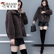 啄木鳥(niǎo)版斷碼品牌女裝限時(shí)秒殺羊羔毛外套女加絨加厚2026新款秋 咖啡色外套【優(yōu)質(zhì)版 】 S 建議70-80斤