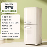 時(shí)代潮單門(mén)小冰箱迷你復古冷藏冷凍一體母嬰儲奶小型網(wǎng)紅高顏值家用一級節能冰箱 【179雙門(mén)】上藏下凍