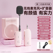 博音2.4G無線麥克風(fēng)頭戴式教師上課小蜜蜂擴(kuò)音器耳麥戶外藍(lán)牙音響話筒 二合一夾領(lǐng)手持版+擴(kuò)音器【新粉】 即插即用
