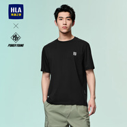 海瀾之家（HLA）短袖T恤男款涼感撞色圓領時尚短袖男夏 【涼感】黑色7Y 3XL 190/104A 推薦182~196斤