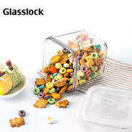 Glasslock保鮮盒進(jìn)口耐熱玻璃高筒微波爐密封燕麥杯湯粥冰箱收納盒900ml