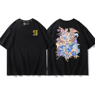 保鮮男女CAPCOM大逆轉裁判短袖T恤男夏季體恤二次元卡普空40周年純棉衣服 短袖黑色1 均碼 L