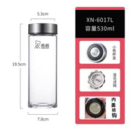 希諾（HEENOOR）經(jīng)典水杯單層加厚防爆花茶杯玻璃杯/6016/6017 +杯套+杯刷+除污垢 專柜 6017L