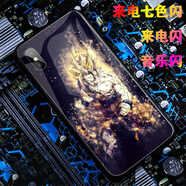葉余蘋果13promax夜光14max手機(jī)殼來電閃11pro火影14max動漫男潮 悟空聲控彩光+膜 蘋果6s(4.7寸)