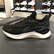 李寧跑步鞋男鞋2022新款越影跑鞋輕便網(wǎng)面透氣 黑色-70 39