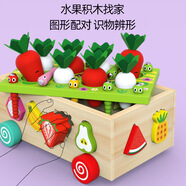 大手牽小手兒童益智玩具農(nóng)場果園形狀積木配對抓蟲拔蘿卜智力盒寶 農(nóng)場果園智力車(中文版)