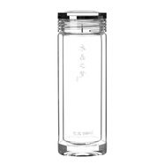 思寶水晶之夢(mèng)雙層玻璃杯加厚杯底禮盒裝著(zhù)晶工藝水杯辦公 360ml