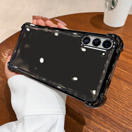 焱仁者Samsung三星S21+plus手機殼SM-G9960保護套3新S2i+新款sm一g996o男女十全包防摔液態(tài)硅膠超薄軟外 深空黑+手機膜 SamsungS21PLUS
