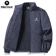 土撥鼠（Marmot）立領(lǐng)夾克男士沖鋒衣春秋季薄款防風(fēng)防水戶外登山休閑外套男 深藍(lán)色 XL