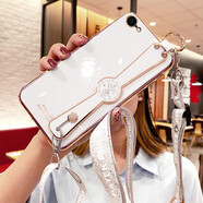 優(yōu)蕾絲 蘋(píng)果16e手機殼iphone16e腕帶保護硅膠套斜挎掛繩全包防摔se4代軟殼支架ip女新款可背帶創(chuàng  )意 【優(yōu)雅白】帶腕帶支架 送全屏鋼膜+斜挎掛繩 iPhone 16e
