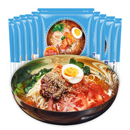 饑餓小豬韓式風味大冷面東北美食小麥涼面蕎麥冷面家庭裝方便速食街邊小吃 韓式冷面390g*10袋