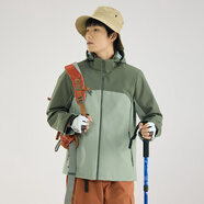 西域駱駝單層沖鋒衣男女款防風保暖外套2025 ZZ25118淺軍綠-男款 S