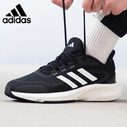 阿迪達斯 （adidas）男女跑步鞋秋季減震舒適跑步運動(dòng)鞋IH6038 黑色 40.5 碼UK7