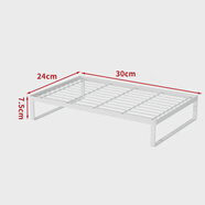 伊思家鞋架宿舍小型床下鞋柜多層寢室床底鞋子收納神器下鋪簡(jiǎn)易防塵架子 白色小號【條形款】