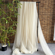 炫絨婚慶背景玉粉色紗幔舞臺(tái)布置公主房間床頭布置紗縵美容院吊頂曼紗 香檳色10米 軟紗 寬1.6米