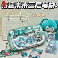 初音未來(lái)ins風(fēng)miku高顏值痛包學(xué)生大容量透明高顏值文具袋筆袋 初音未來(lái)痛包筆袋