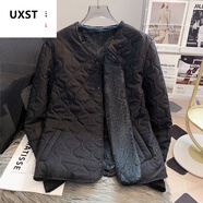 UXST內穿加絨加厚內膽小棉襖冬季大碼羽絨棉服2023年新款棉衣男士保暖 LCY1016黑色 L :110-130斤