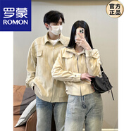 羅蒙（ROMON）高級(jí)感情侶裝春秋2025新款小眾設(shè)計(jì)休閑夾克男女國潮寬松外套潮流 男款外套 M