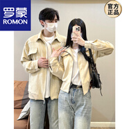 羅蒙（ROMON）高級感情侶裝春秋2025新款小眾設計休閑夾克男女國潮寬松外套潮流 女款外套 L