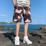 尹振天輕薄印花短褲夏季速干沙灘韓版潮流五分褲 【潮流前線】BJ3015 M 【90-110斤】