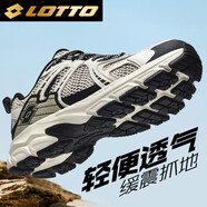 樂途（LOTTO）登山鞋男鞋夏季透氣跑步鞋戶外越野徒步運動鞋男1071 米/黑 39