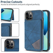 尚天蘋果13ProMax翻蓋手機殼帶卡槽支架適用iPhone1211X雙卡XR卡包 藍色雙卡槽+支架 iPhone6sPlus