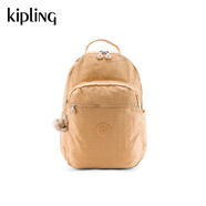 Kipling【七夕禮物】2025春夏新款學(xué)生書(shū)包大容量雙肩包首爾包|SEOUL M-曲奇色