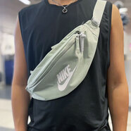 耐克男包女包運動(dòng)包情侶單肩包運動(dòng)包戶(hù)外單肩斜挎包跑步便攜腰包胸包 香草綠 40*9*14厘米