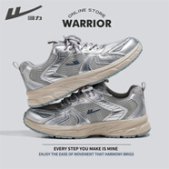 回力（Warrior）官方運動鞋男鞋夏季2025新款透氣網(wǎng)面鞋輕便跑步鞋子男 銀灰色 44