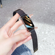 彬格【女神禮物】安卓ios手機通用智能手表女士藍牙通話(huà)情侶運動(dòng)腕表 黑+網(wǎng)鋼帶【全觸屏-自定義壁紙-來(lái)電提醒等】